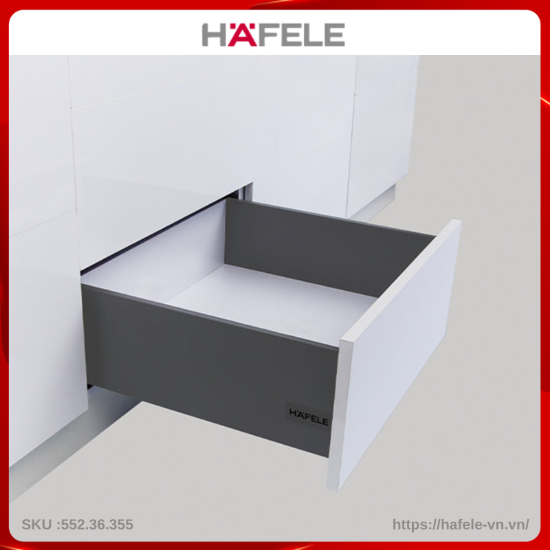 Ray Hộp Alto-S Nhấn Mở H170mm Hafele 552.36.355