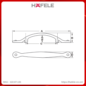 Tay Nắm Cổ Điển 117mm Hafele 122.07.131