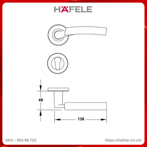 Tay Nắm Gạt Cửa Phòng Hafele 903.99.723
