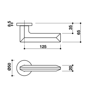 Tay Nắm Gạt Cửa Phòng Hafele 901.78.282