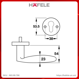 Tay Nắm Gạt Cửa Phòng Hafele 903.99.790