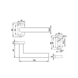 Tay Nắm Gạt Cửa Phòng Hafele 903.80.004