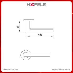 Tay Nắm Gạt Cửa Phòng Hafele 903.99.033
