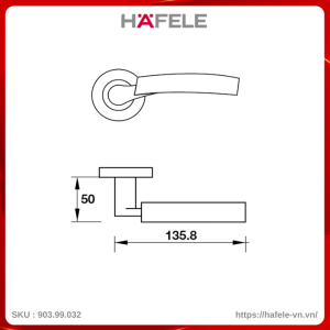 Tay Nắm Gạt Cửa Phòng Hafele 903.99.032