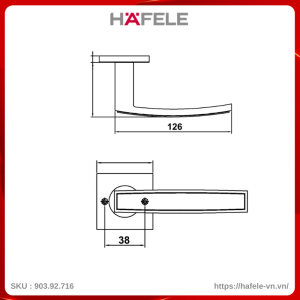 Tay Nắm Gạt Cửa Phòng Hafele 903.92.716