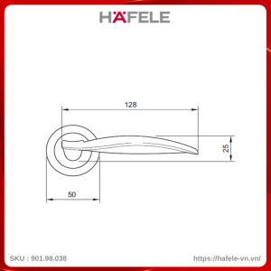 Tay Nắm Gạt Cửa Vệ Sinh Hafele 901.98.038