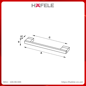 Tay Nắm Nhôm 244mm Hafele 100.90.935