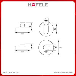 Thân Khóa Và Chốt Vệ Sinh Hafele 902.54.291
