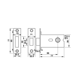 Thân Khóa Và Chốt Vệ Sinh Hafele 902.54.291