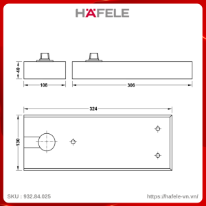 Bản Lề Sàn DCL41 EN2 70Kg Hafele 932.84.025