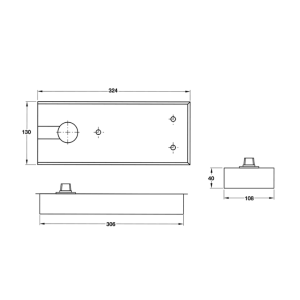 Bản Lề Sàn EN3 100Kg Hafele 499.30.114