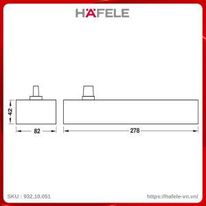 Bản Lề Sàn TS 500NV 150Kg Hafele 932.10.051