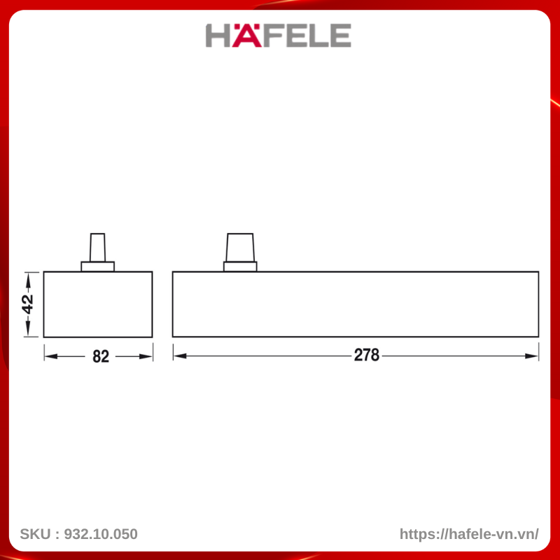 Bản Lề Sàn TS 500NV 150Kg Hafele 932.10.050