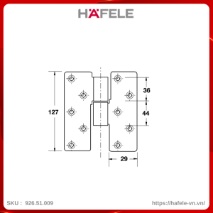 Bản Lề Trục Giữa Hafele 926.51.009