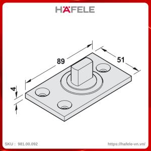 Bản Lề Trục Xoay < 250Kg Hafele 981.00.092