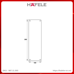Bảng Đẩy Cửa Push Màu Đen Hafele 987.11.303