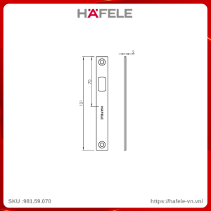 Bas Tường Cho Khóa Cửa Trượt Kính Hafele 981.59.070