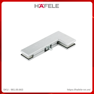 Kẹp Kính Chữ L Inox Bóng Hafele 981.00.663