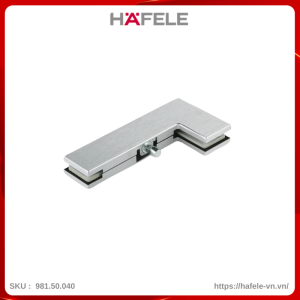 Kẹp Kính Chữ L Inox Mờ Hafele 981.50.040