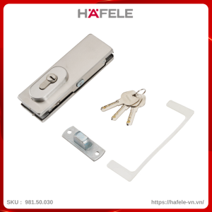 Khóa Kẹp Chân Kính Inox Mờ Hafele 981.50.030