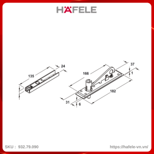 Phụ Kiện Cho Bản Lề Sàn Hafele 932.79.090