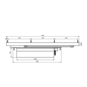 Tay Đẩy Hơi Âm Hafele 931.84.233 Tải Trọng 80Kg DCL33