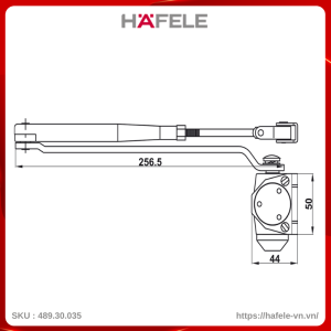 Tay Đẩy Hơi Hafele 489.30.035 Tải Trọng 80Kg DC413