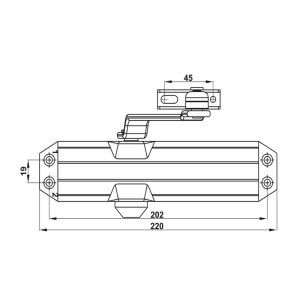 Tay Đẩy Hơi Hafele 489.30.036 Tải Trọng 80Kg DC413