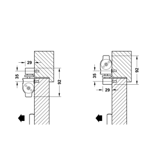 Tay  Đẩy Hơi Hafele 931.84.289 Tải Trọng 80Kg DCL83