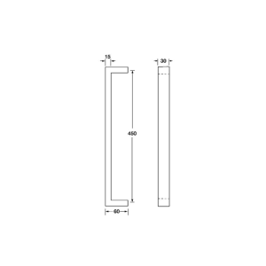 Tay Nắm Kéo Dạng Vuông C/C 450 Hafele 903.02.032