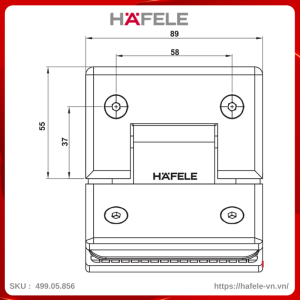 Bản Lề Kính - Kính 135º Hafele 499.05.856