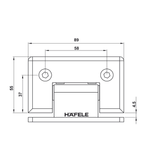 Bản Lề Kính - Tường 90º Hafele 499.05.851