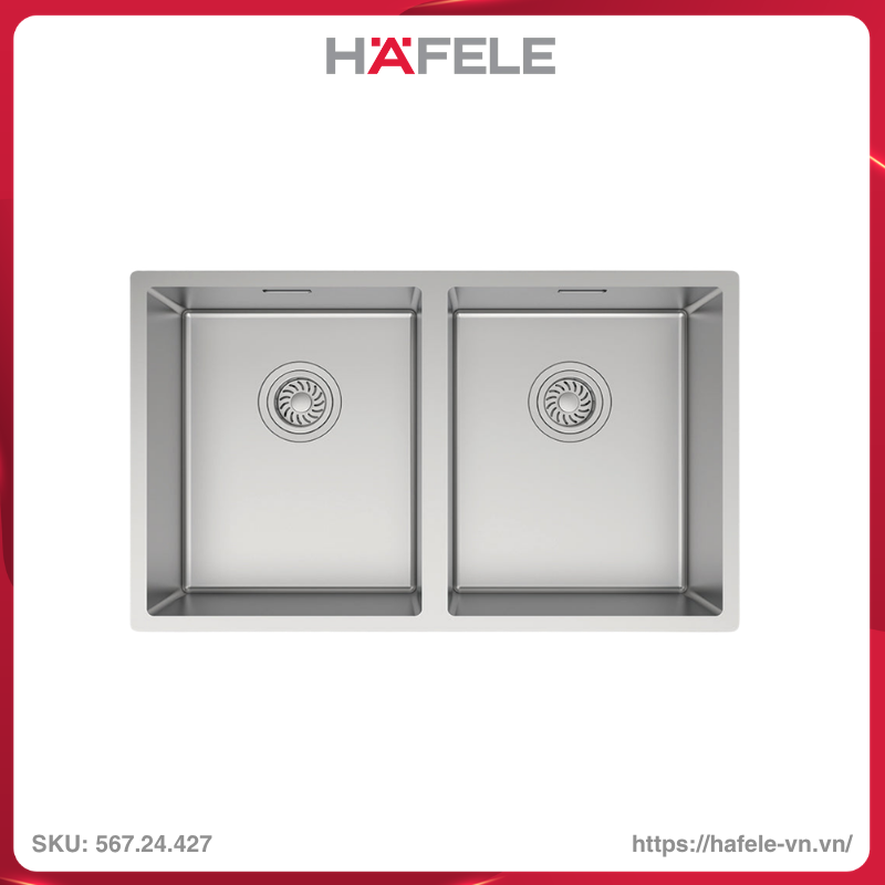 Chậu Rửa Chén Bát Inox HS24-SSN2S-750 Hafele 567.24.427