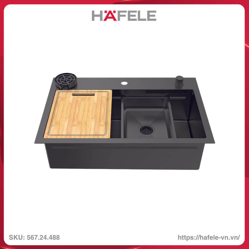 Chậu Rửa Chén Bát Inox WF R10 HS25-SSN1S-8052 Hafele 567.24.488 - Ảnh 2