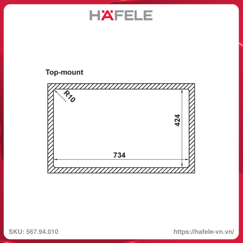 Chậu Rửa Inox HS21-SSD1S60 Hafele 567.94.010 - Ảnh 11