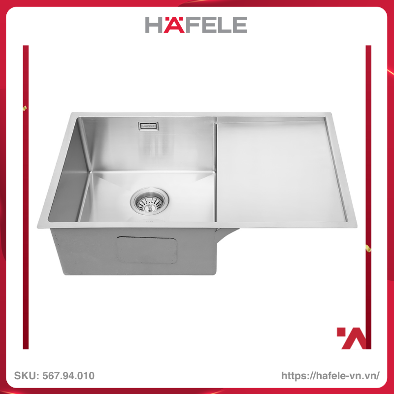 Chậu Rửa Inox HS21-SSD1S60 Hafele 567.94.010 - Ảnh 3