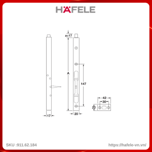 chot-cua-am-450mm-hafele-91162184