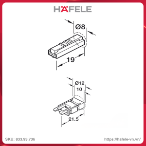 day-dan-dien-12v-dai-100mm-hafele-83393736