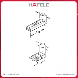 day-dan-dien-12v-dai-2000mm-hafele-83395700