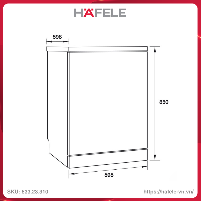 Máy Rửa Chén Độc Lập HDW-F60F Hafele 533.23.310 - Ảnh 9