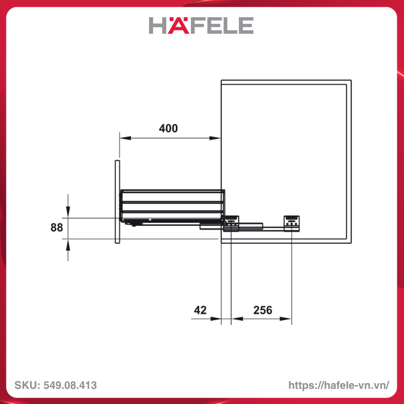 Rổ Đựng Chén Đĩa Cappella 600mm Hafele 549.08.413 - Ảnh 3
