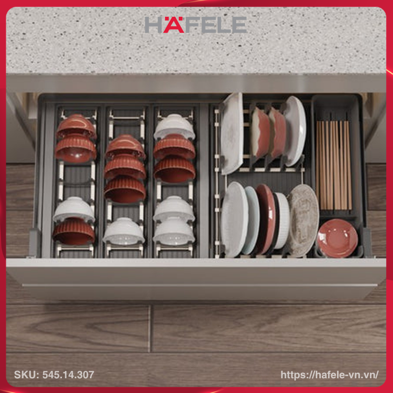Rổ Kéo Trên Cho Bát Đĩa Dining Agent 700mm Hafele 545.14.307 - Ảnh 2