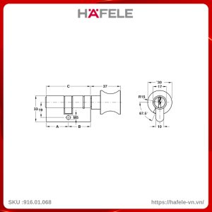 ruot-khoa-1-dau-chia-1-dau-van-81mm-hafele-91601068