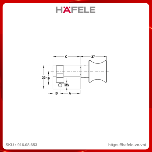 ruot-khoa-1-dau-van-455mm-hafele-91608653