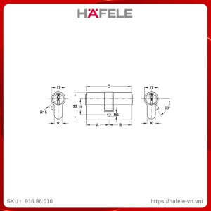 ruot-khoa-2-dau-chia-dai-65mm-hafele-91696010