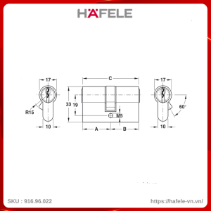 ruot-khoa-2-dau-chia-dai-71mm-hafele-91696022-