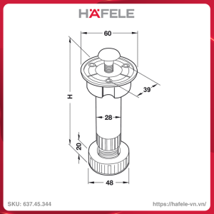 chan-tu-bang-nhua-120mm-hafele-63745344